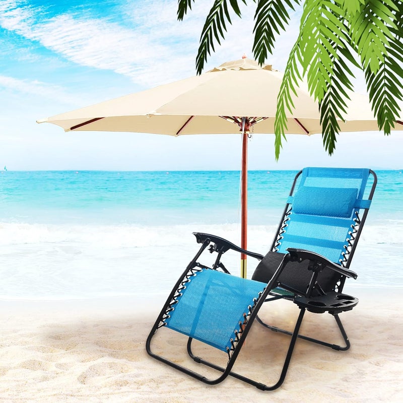 Hanperal 2Pack Zero Gravity Chair Cup Holder for Zero Gravity Chair, Upgraded Version Cup Holder, Universal Clip On Chair Table with Mobile Device Slot and Snack Tray/Black - Image 5